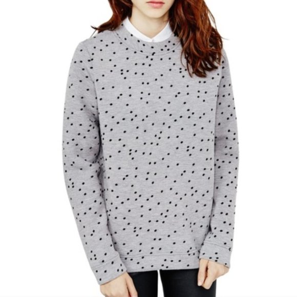 Maje Womens Gray Telma Polka Dot 